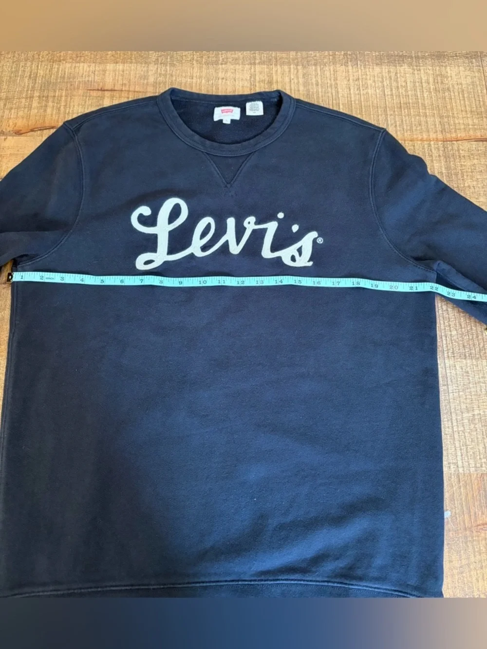 Levi's Men's Black Crewneck with White Script Logo